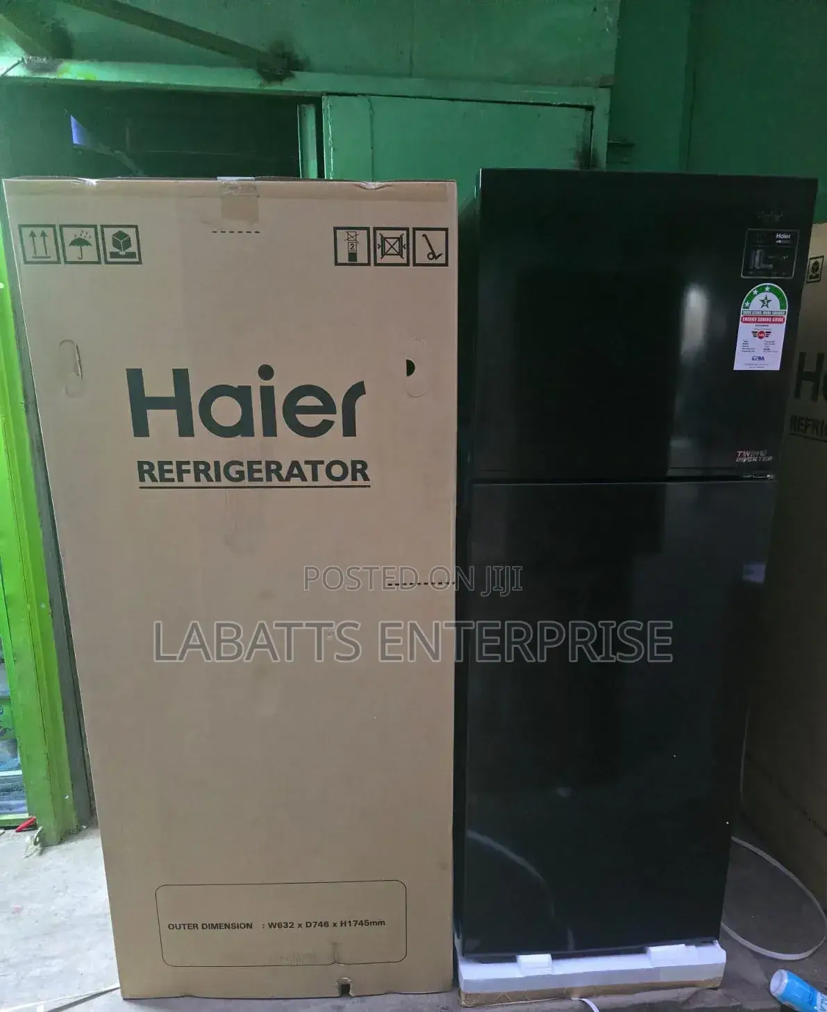 Haier 333l Double Door No-Frost Fridge Refrigerator