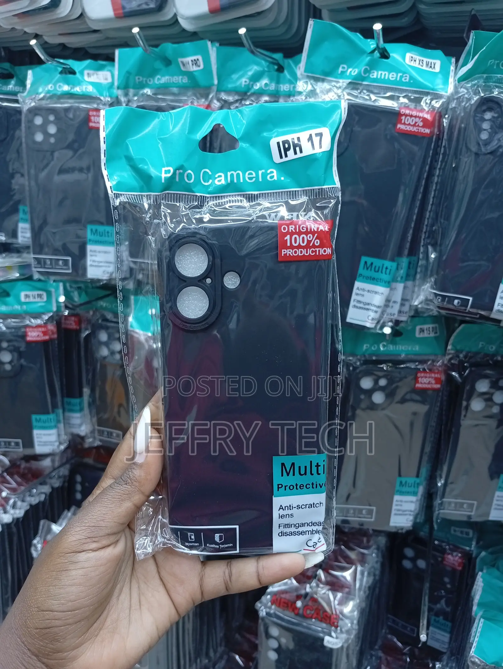 iPhone 13 and Redmi Note 13 Pro+ Black Tpu Shell Cover