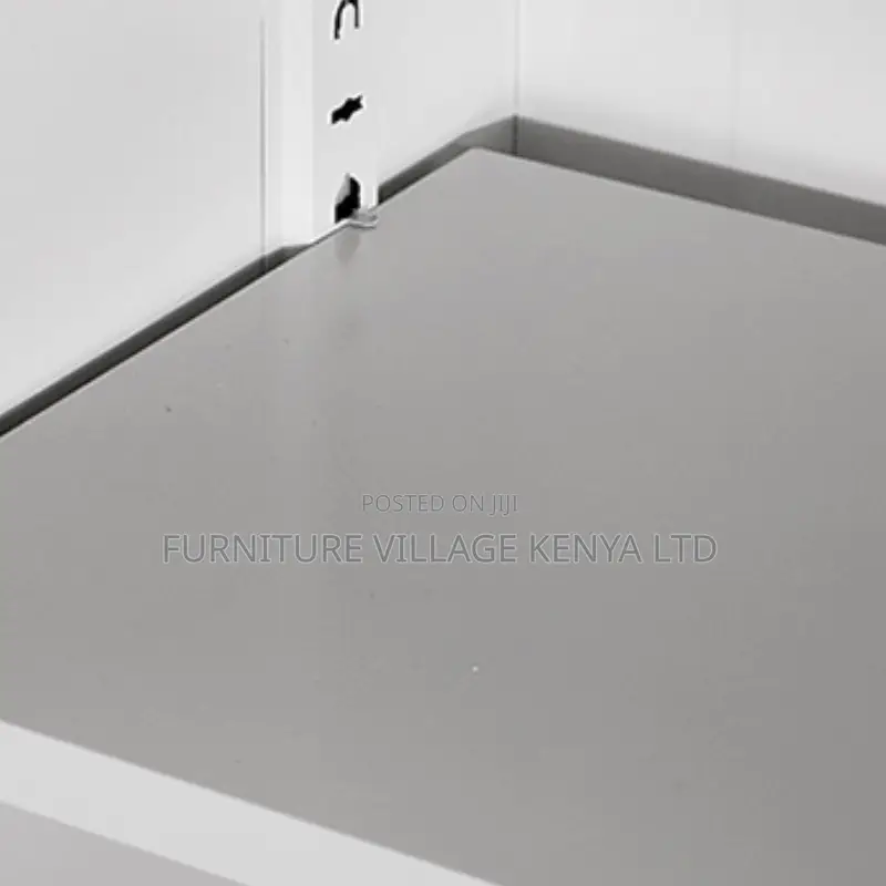 2-Door Half Glass Lockable Cabinet With Drawers