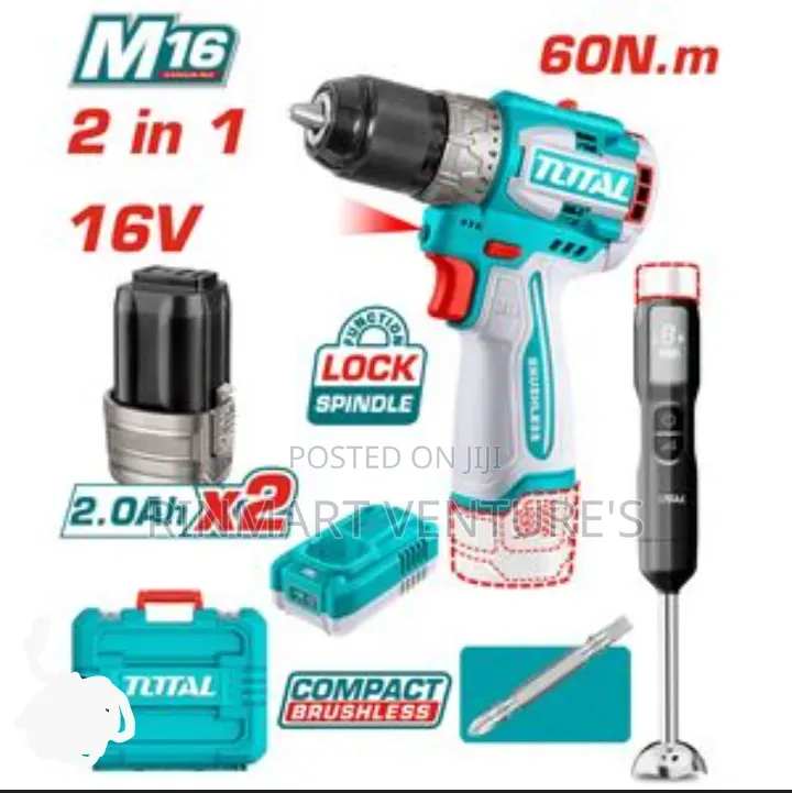 Quality Total Cordless Drill and Hand Blender Set