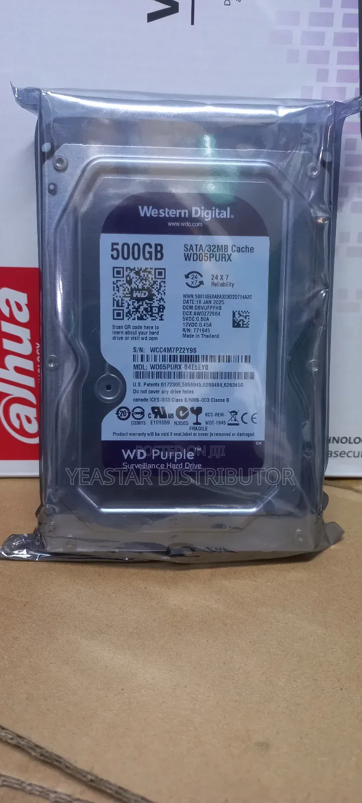 Western Digital (Wd) Purple 500gb Surveillance Hard Drive