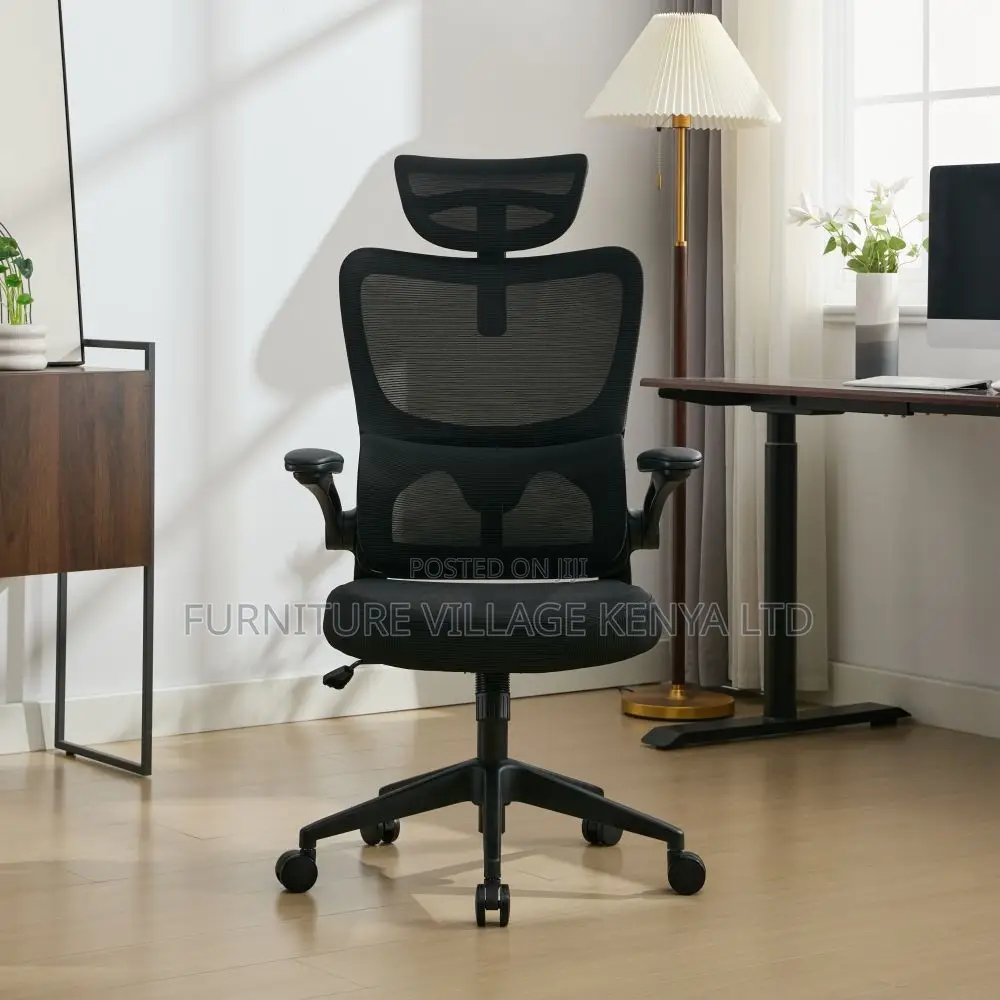 Swivel Ergonomic Mesh Seat With Flip Arms
