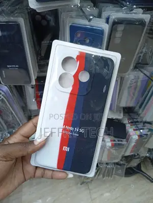 Redmi Note 14 5g Silicone Phone Case Red, White, and Blue Design