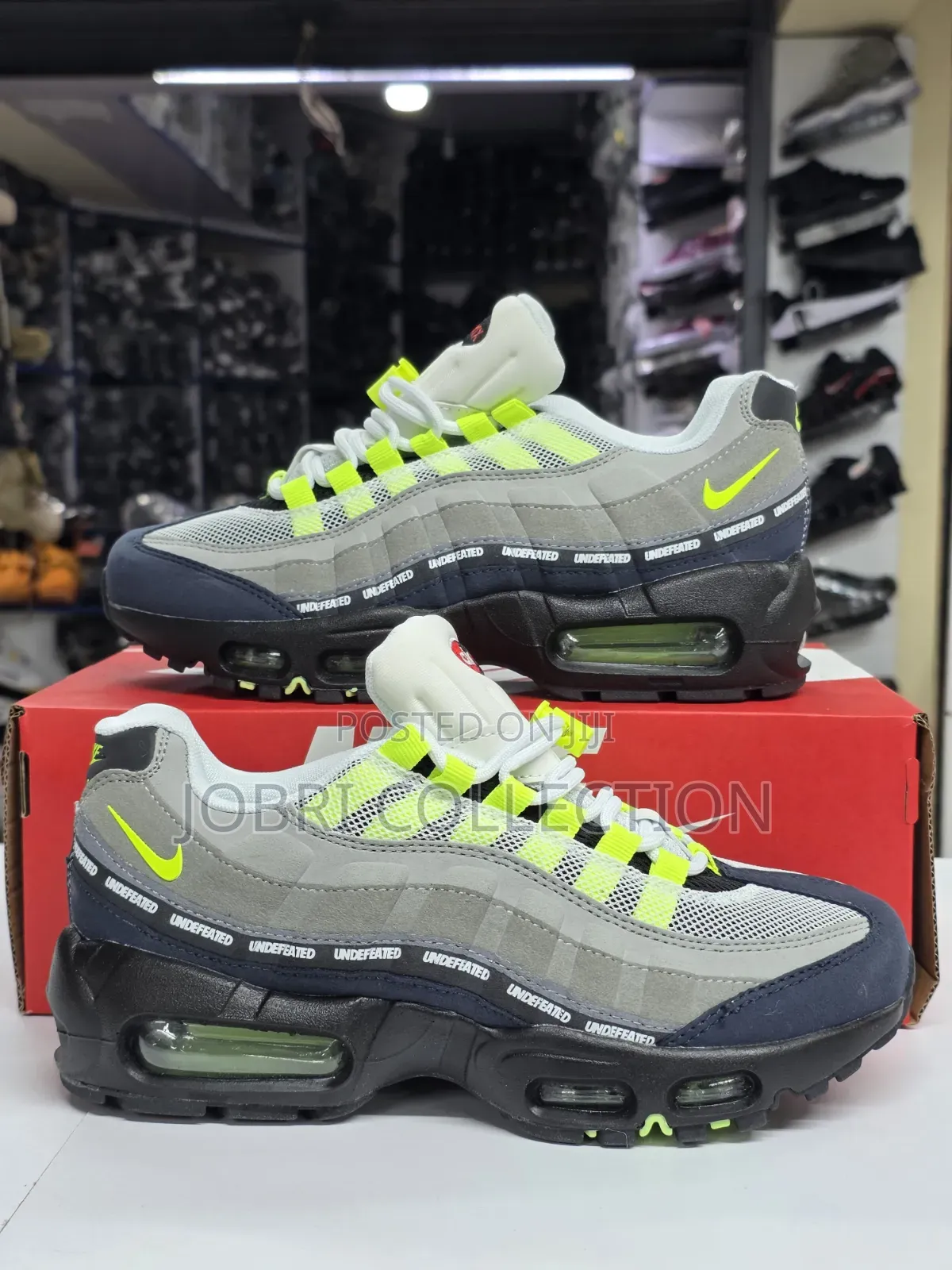 Undefeated X Nike Air Max 95 Grey Volt Sneakers