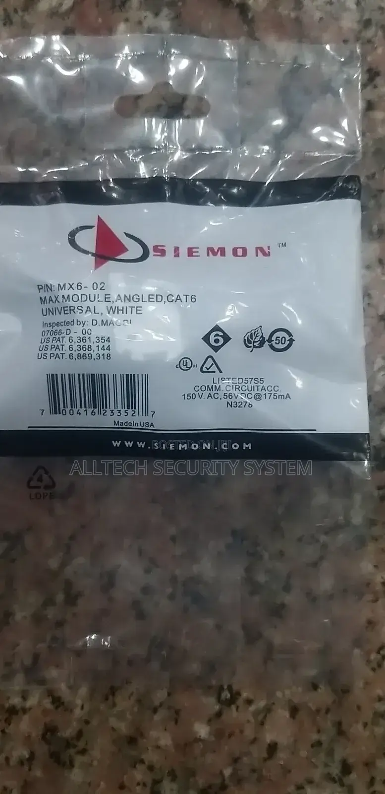 Siemon Category 6 Max 6 Utp Outlet