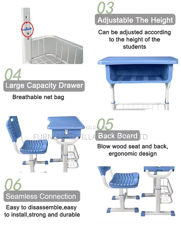 Children’S Ergonomic Study Table And Chair Set - thumbnail 2