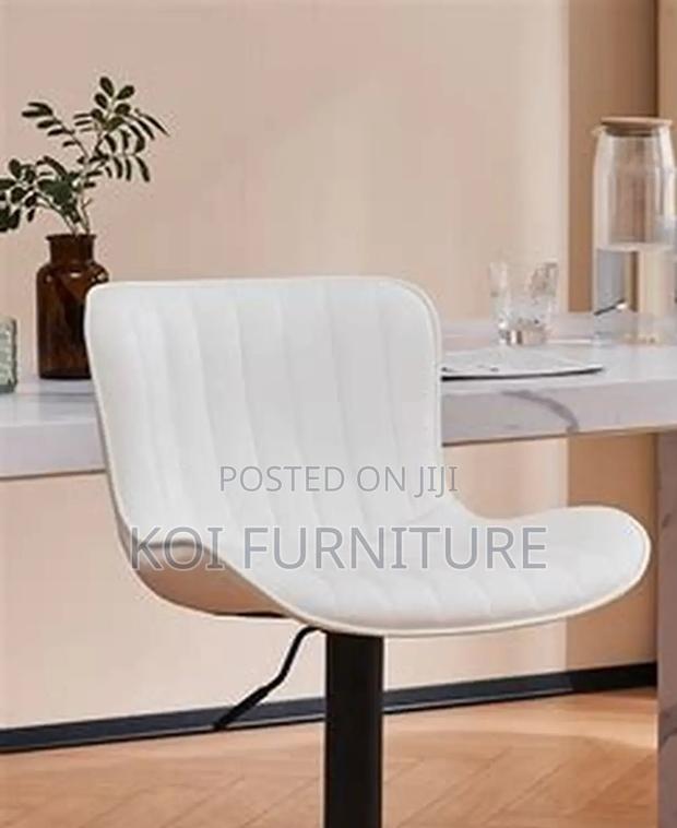 Barstools; Walouf Adjustable Leather Swivel Barstools - thumbnail 9