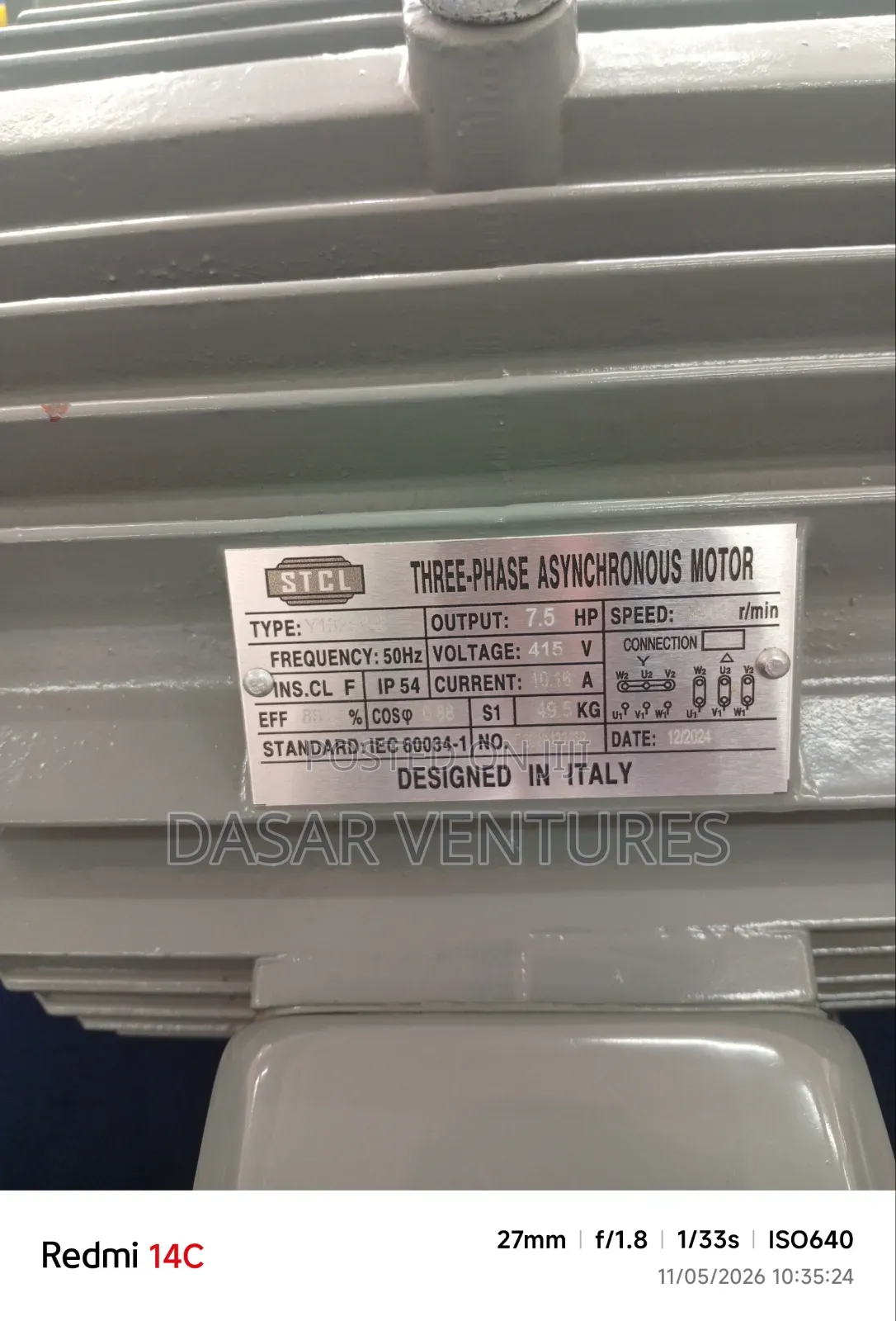 Motor 10hp High Speed Three Phase-STCL Italy