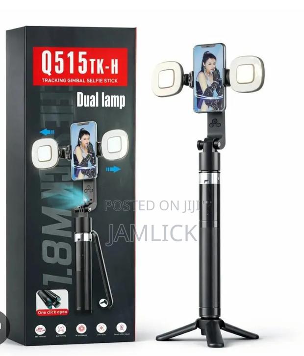 Ai Face Tracking Gimbal Selfie Stick With Dual Led Lights – Dv