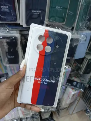 Tecno Camon 30s in a Blue, Red, and White Color Scheme Cover