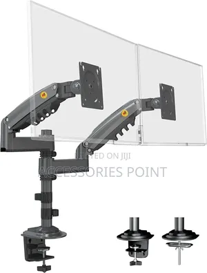North Bayou Heavy Duty Dual Arm Monitor Desk Mount for 17 to 35 Inch
