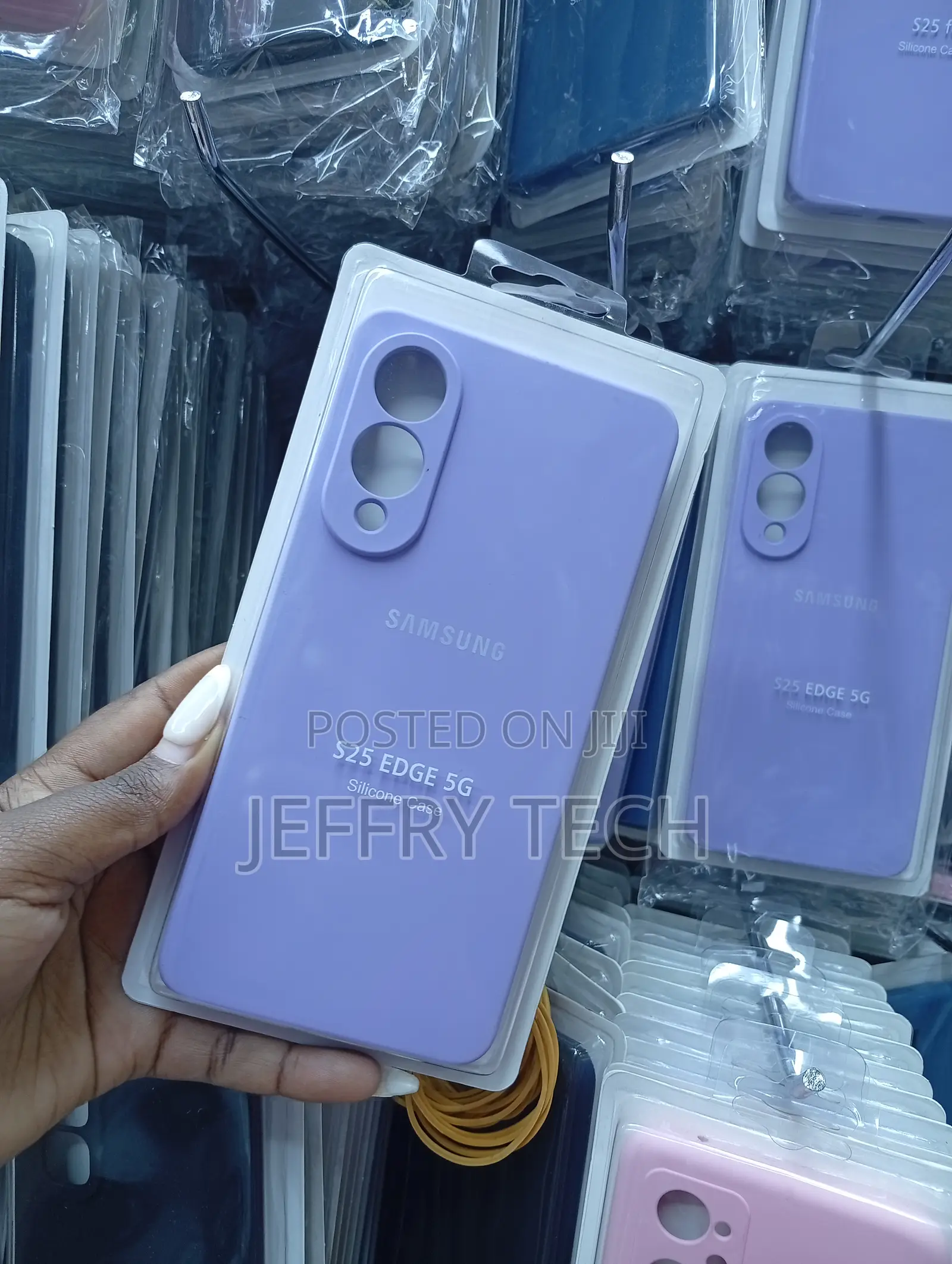 Samsung S25 Edge 5g Silicone Case in Lavender Purple