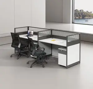Office Workstation : Straight Modular 2-Person Office Workstation