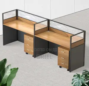 Office Workstation : Straight Modular 2-Person Office Workstation