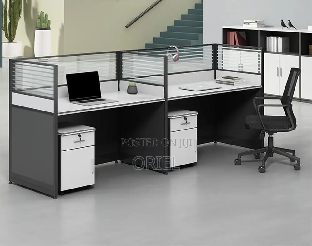 Office Workstation : Straight Modular 2-Person Office Workstation
