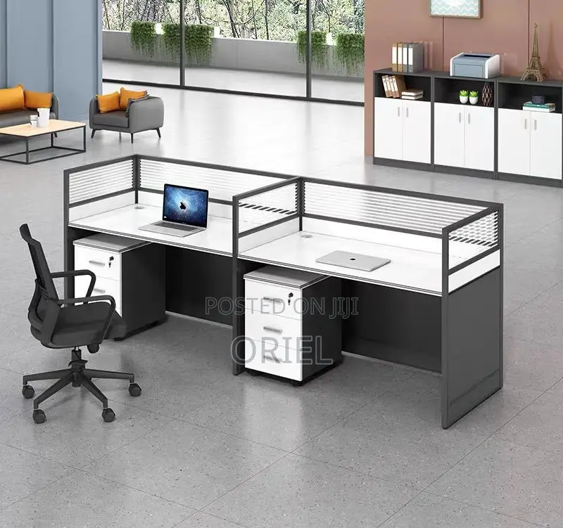 Office Workstation : Straight Modular 2-Person Office Workstation