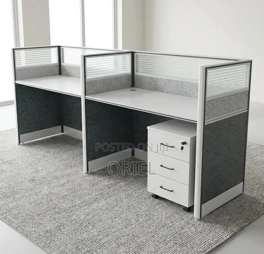 Office Workstation : Straight Modular 2-Person Office Workstation
