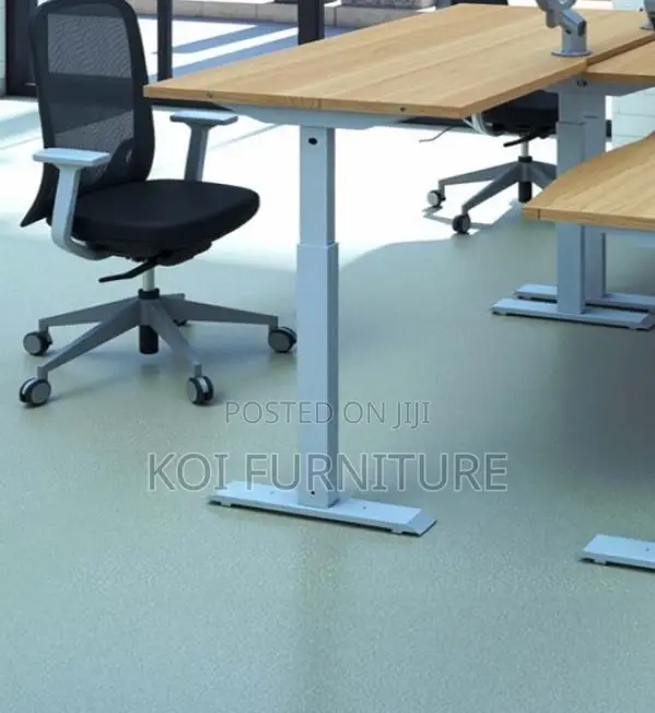 Office Desk; 1.4 Meters Linea Eco Economy Electric Sit Stand Desk