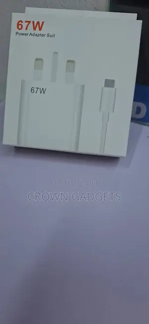 67w Turbo Fast Charger With 6a Cable Travel Power Adapter