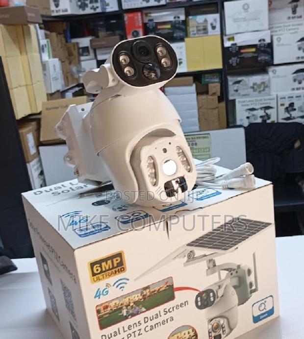 Ubox 6mp 4g Outdoor Dual Lens Solar CCTV PTZ 2 Solar