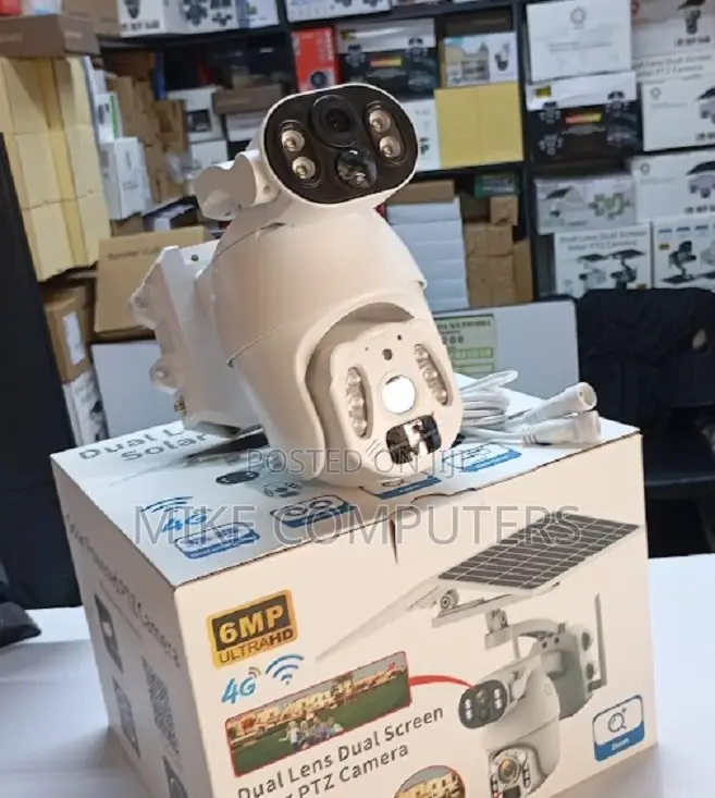 Ubox 6mp 4g Outdoor Dual Lens Solar CCTV PTZ 2 Solar