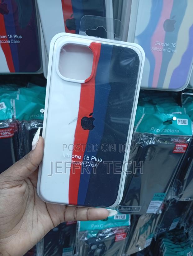 iPhone 15 Plus "Rainbow" or "Watercolor" Style Stripe Pattern Cover - thumbnail 2