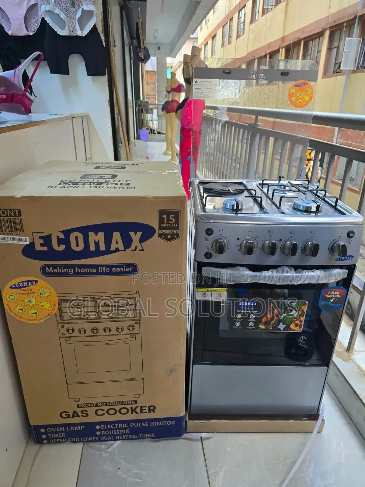 50*55 Ecomax 3+1 Standing Cooker With Free Gas Pipe
