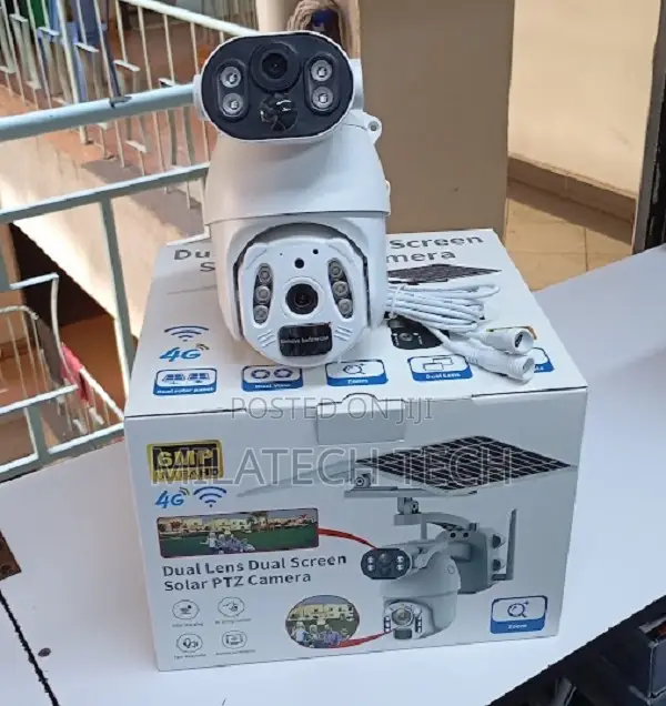 Dual Lens Ubox Solar Cam With Night Vision