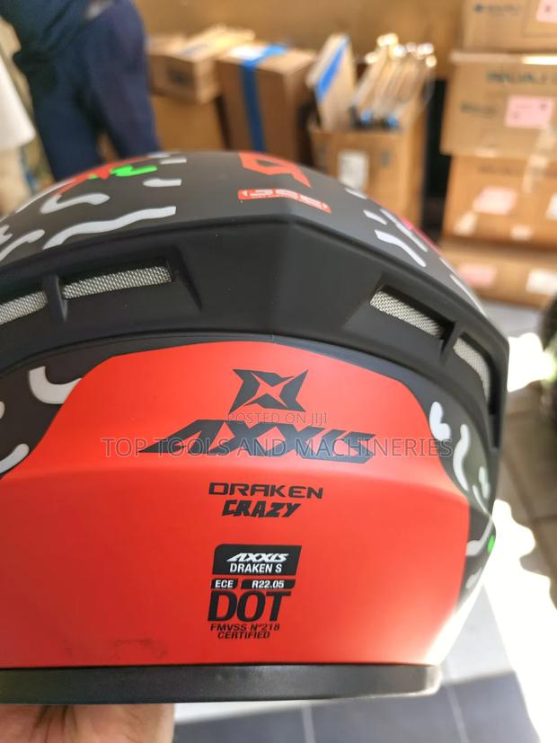 Draien Axxis S Crazy Dot Certified Motorcycle Helmet - thumbnail 3