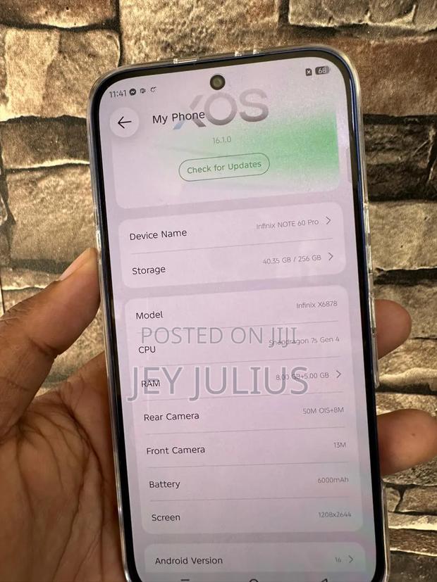 Infinix Note 60 Pro 256 GB Blue - thumbnail 2