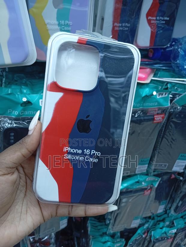 iPhone 16 Pro, Featuring a Tri-Color in Red, Blue, and White Case - thumbnail 2