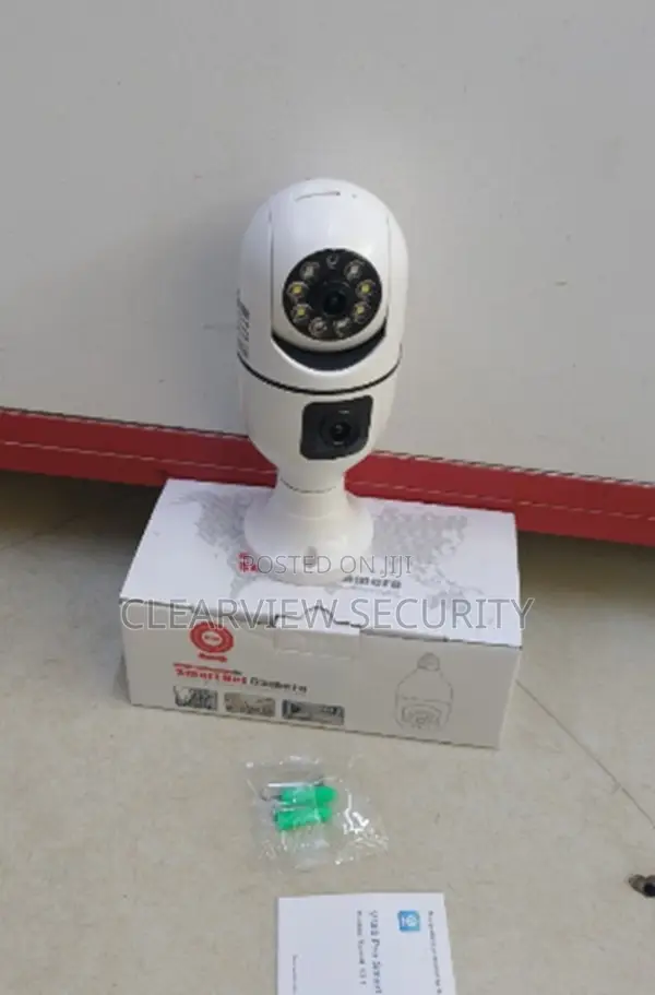 Smart V380 Bulb Camera – Dual Lens Security System