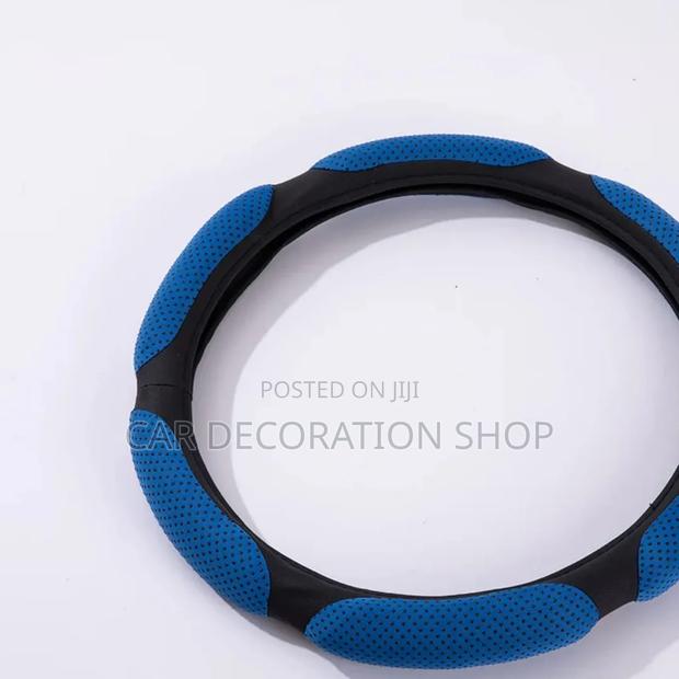 Blue_black Improved Grip Sponge Steer Cover