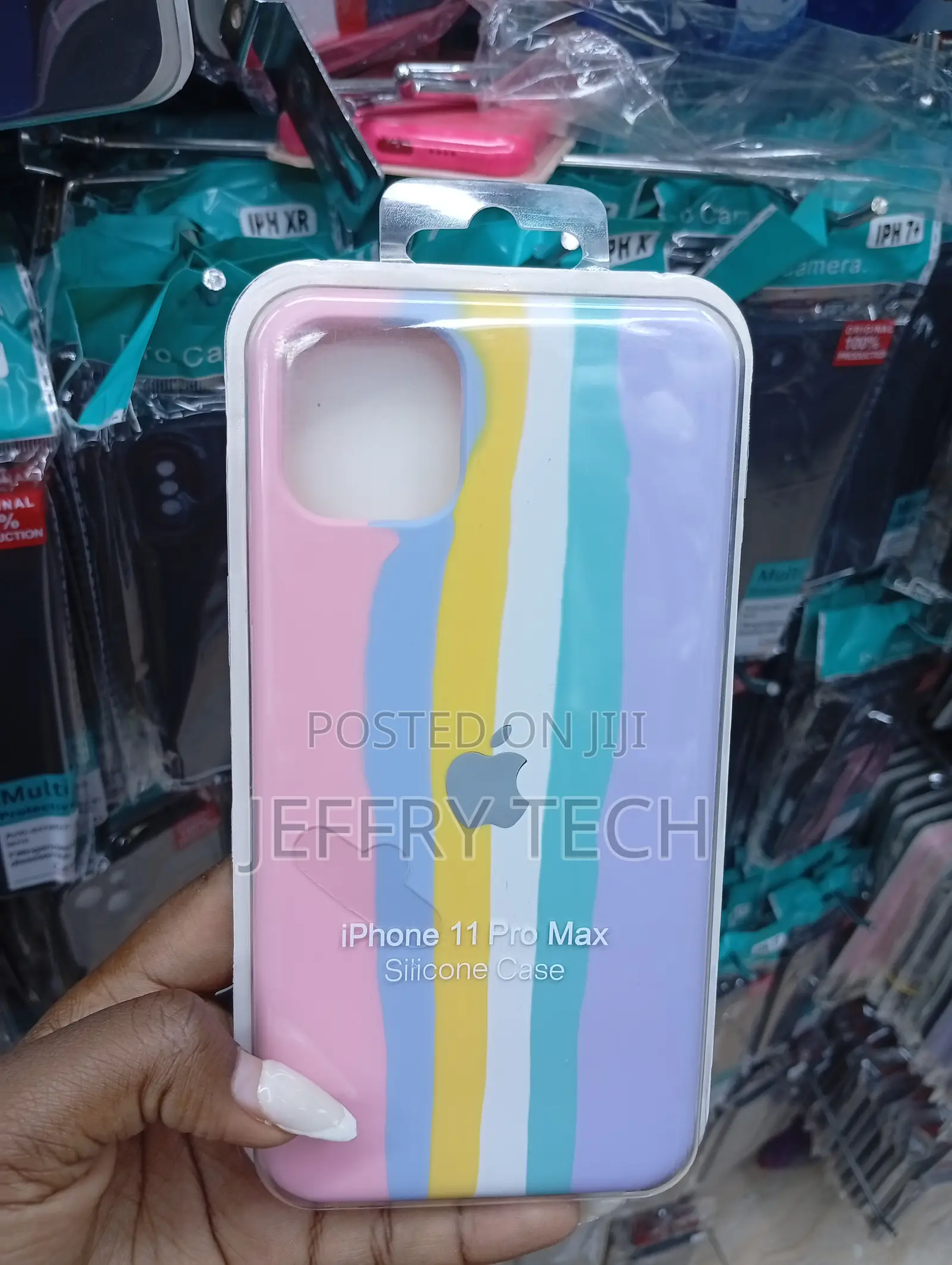 iPhone 11 Pro Max Silicone Rainbow Gradient Case