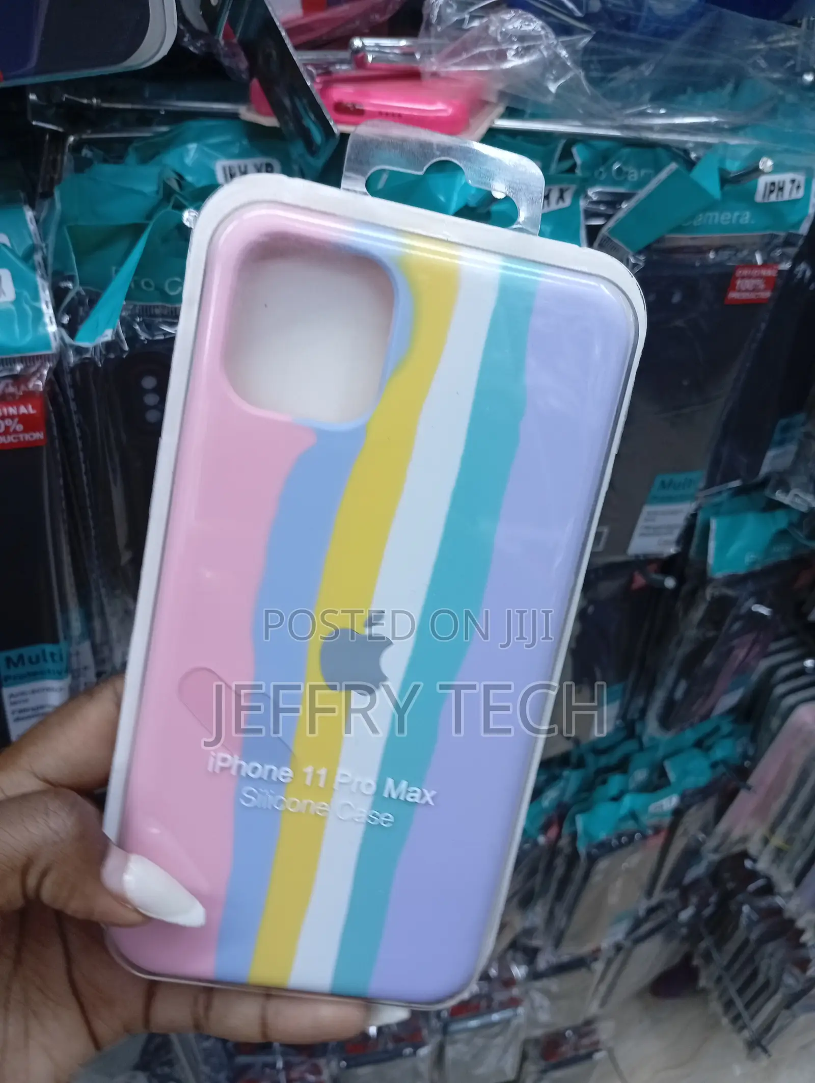 iPhone 11 Pro Max Silicone Rainbow Gradient Case