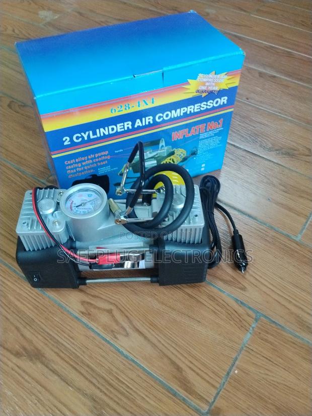 2-Cylinder Car Tyre Inflator Air Compressor Pump