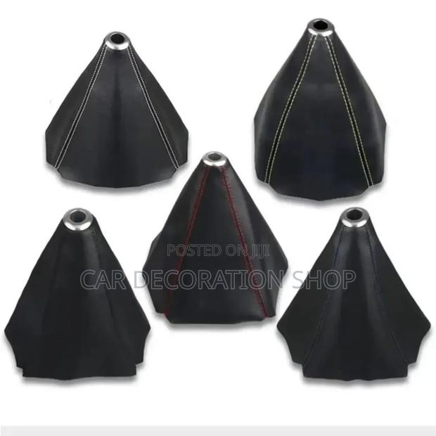 JDM Style Stitched Leather Gear Knob Boot Covers Universal Fit