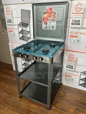 Eurochef Ec-6074 (4g) Deluxe 4 Burner Gas Stove With Stand