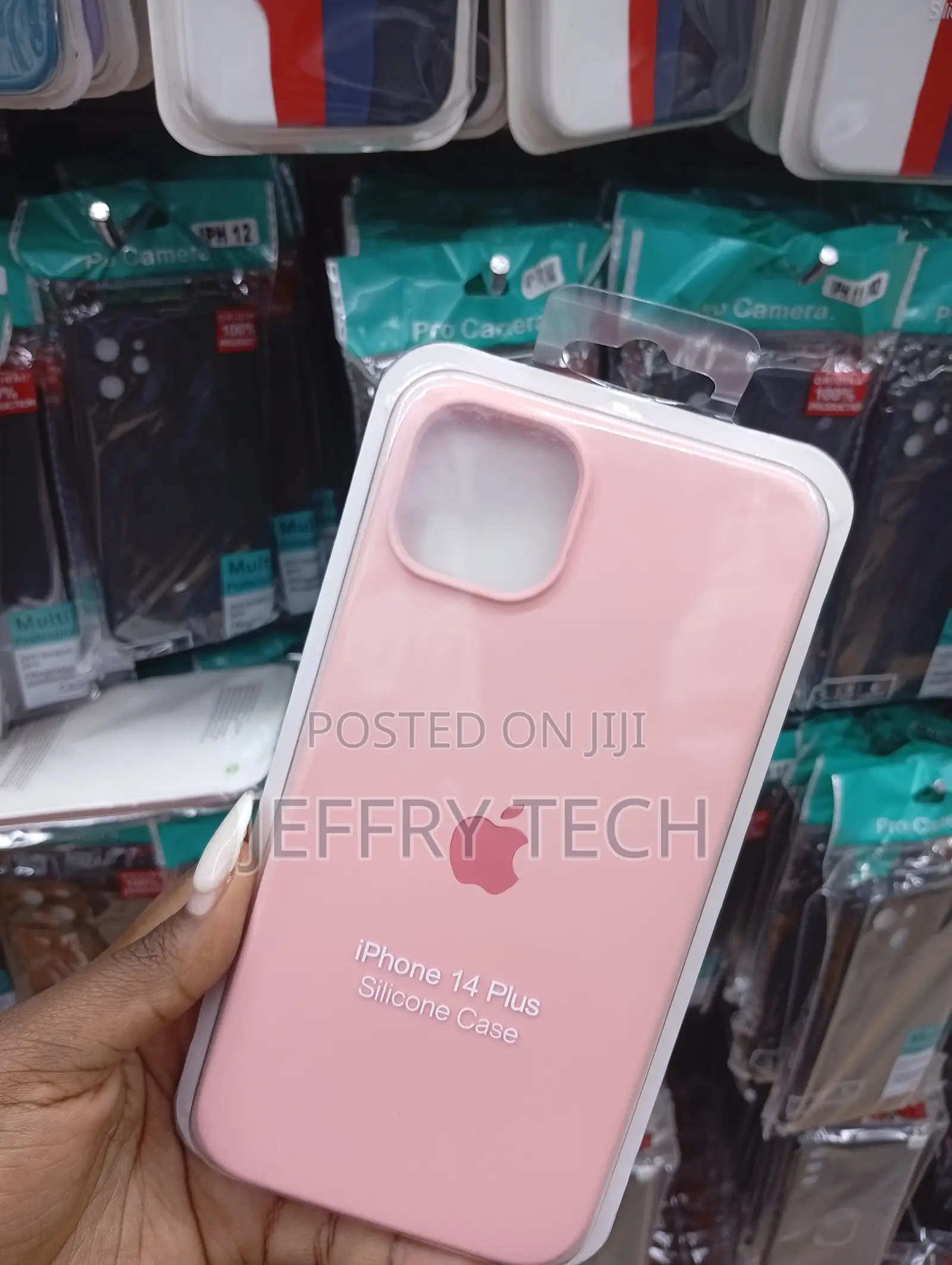 iPhone 14 Plus Microfiber Lining Pink Silicone Case