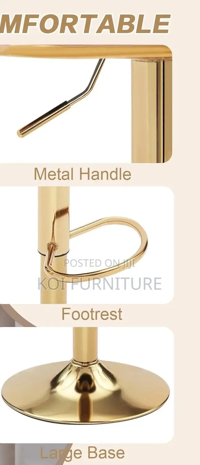 Barstools; Vcklp1 Leather Adjustable Koi Barstools