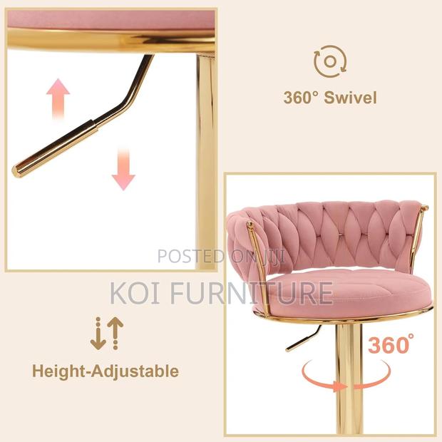 Barstools; Vcklp1 Leather Adjustable Koi Barstools - thumbnail 16
