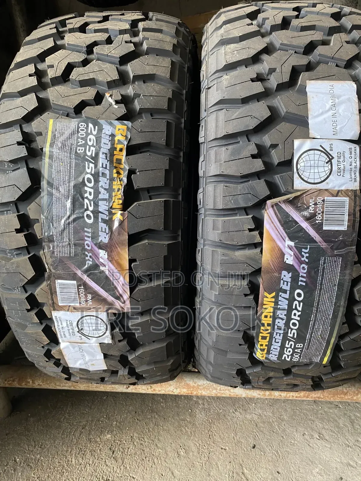 265/50r20 Blackhawk Ridgecrawler Rough Terrain Tyres
