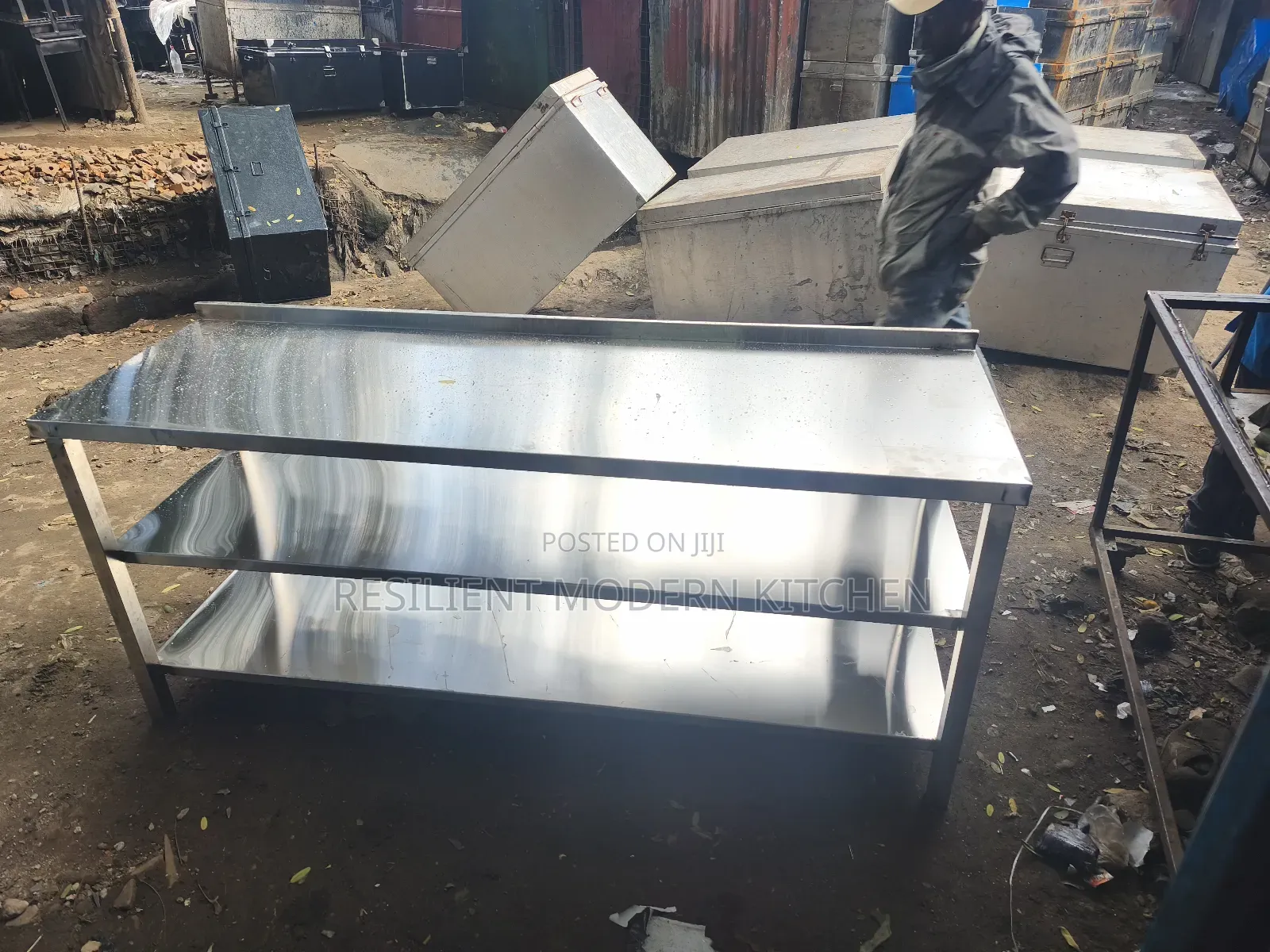 Commercial Stainless Steel 6ft Table With 2 Undershelf