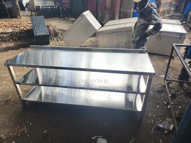 Commercial Stainless Steel 6ft Table With 2 Undershelf