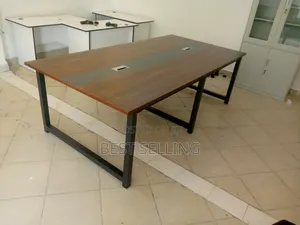 Metallic Stand Boardroom Table
