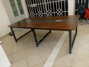 Metallic Stand Boardroom Table