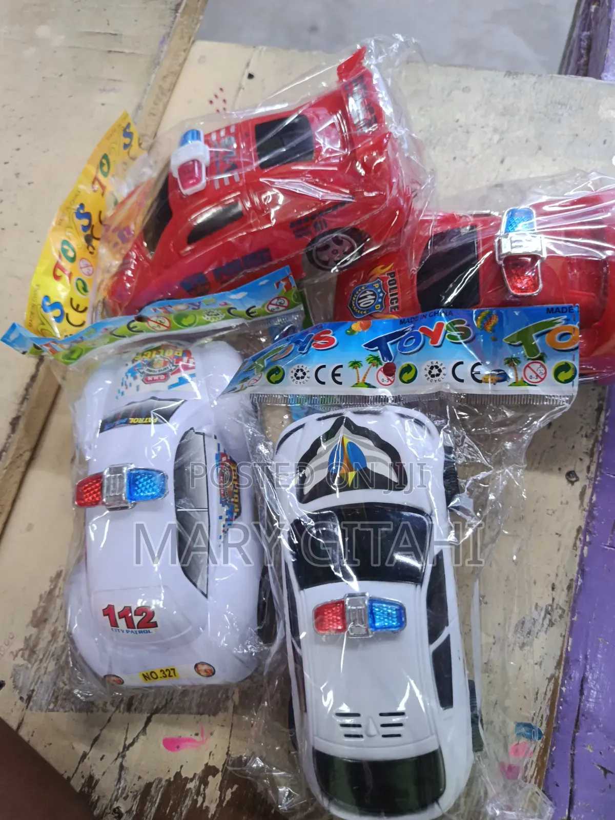4pcs Police Toy Car for Toddlers