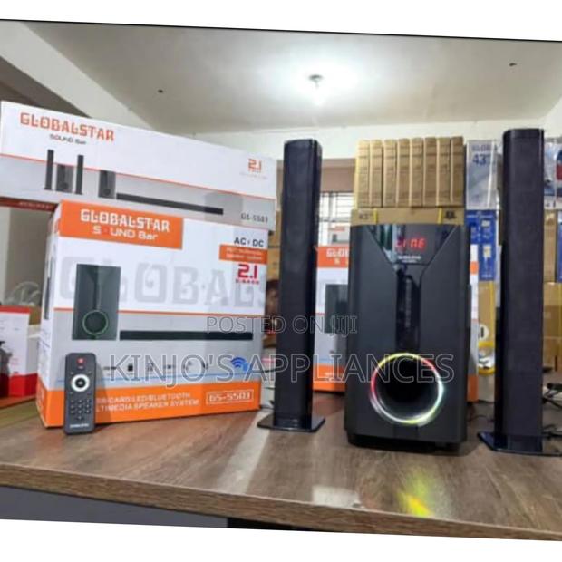 New Model 2.1ch Globalstar Sub Woofer System Bt/Usb/Fm Tall Boy