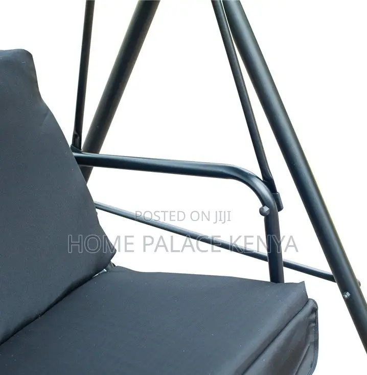 Outdoor Bench:3 Seater Metal Frame Patio Swing Chair