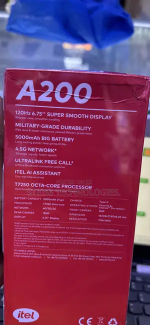 New Itel A200+ 128 GB Orange